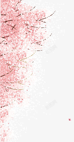 雪梅花素材粉色梅花背景雪梅花高清图片