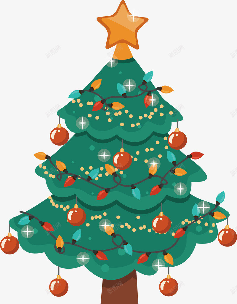 彩灯圣诞树png免抠素材_新图网 https://ixintu.com 圣诞彩灯 圣诞快乐 圣诞树 圣诞节 彩灯 矢量png