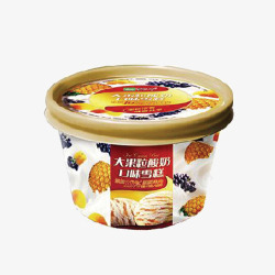 圆形包装盒水果肉酸奶冰淇淋高清图片