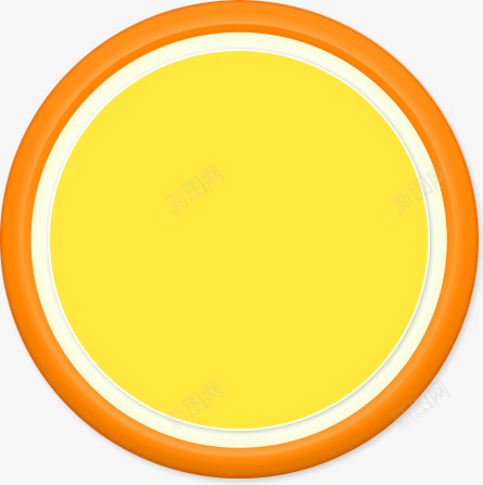 圆图标png_新图网 https://ixintu.com 图标背景 圆 按钮背景 橘色 纯色 黄色