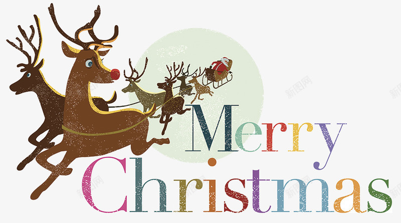 小清新圣诞快乐海报png免抠素材_新图网 https://ixintu.com 人物形象 促销 图标 圣诞之夜 圣诞大促 圣诞节 圣诞节卡通 广告设计 缤纷 袜子 装饰丝带 雪橇 麋鹿