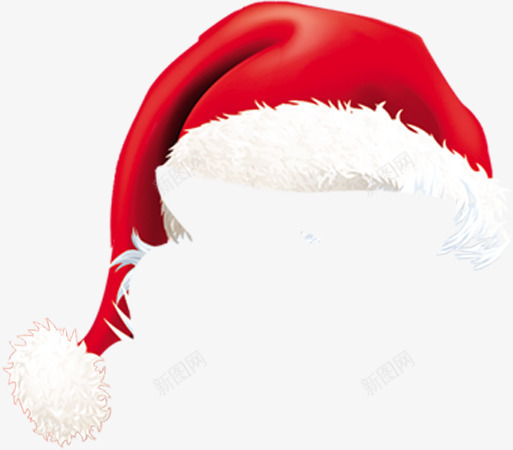 红色卡通圣诞帽艺术png免抠素材_新图网 https://ixintu.com 卡通 圣诞 红色 艺术