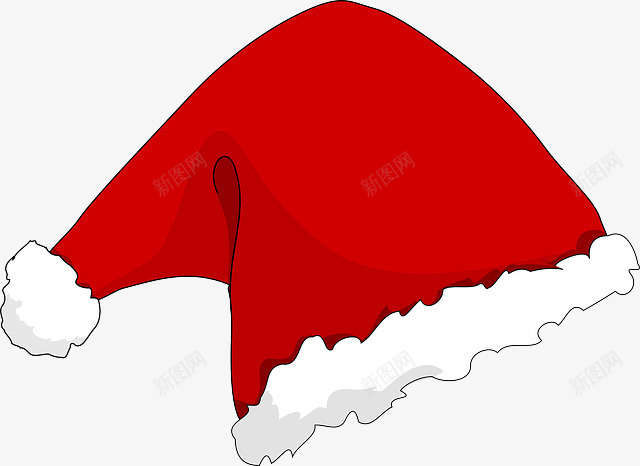 红色可爱圣诞帽手绘png免抠素材_新图网 https://ixintu.com 圣诞元素 圣诞快乐 圣诞节 帽子 庆祝 节日 装饰