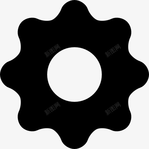 黑色的设置按钮图标png_新图网 https://ixintu.com 接口 轮 选择 配置 齿轮