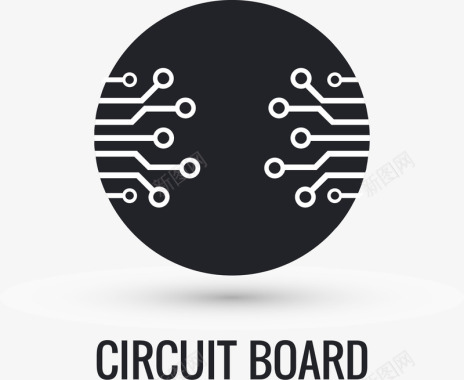 贝壳线图黑色电子科技标识logo图标图标