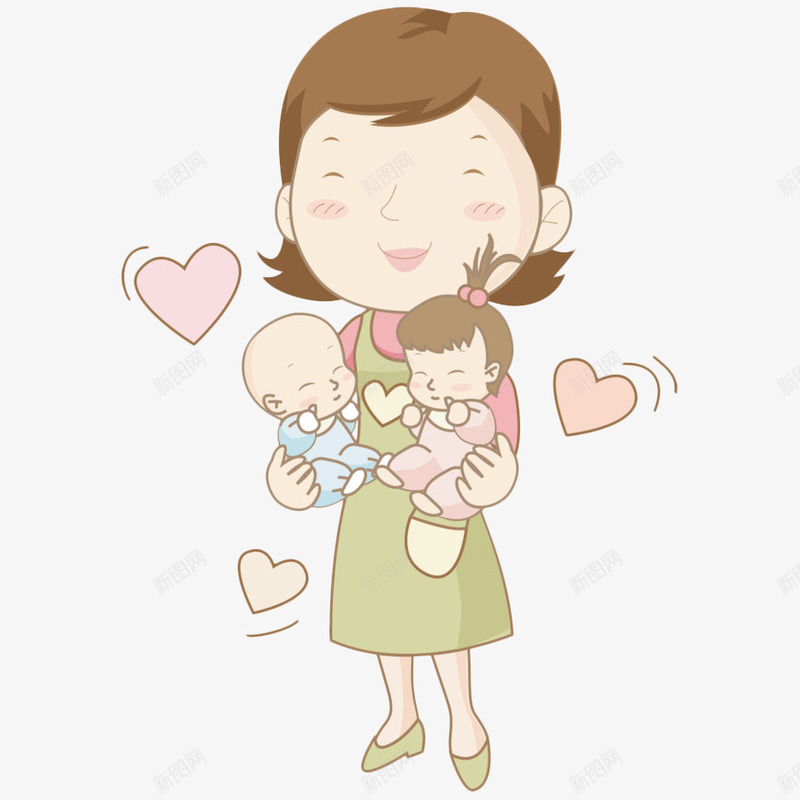 妈妈抱着两个可爱的宝宝png免抠素材_新图网 https://ixintu.com 卡通 可爱 妈妈和宝宝 妈妈抱宝宝 妈妈抱宝宝漫画 宝宝 宝宝微笑 宝宝笑 母婴