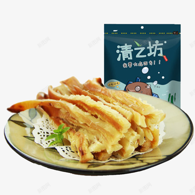 清之坊手撕鱿鱼png免抠素材_新图网 https://ixintu.com 产品实物 零食 鱿鱼干