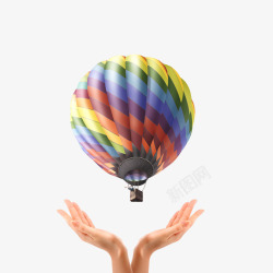 梦想氢气球手高清图片