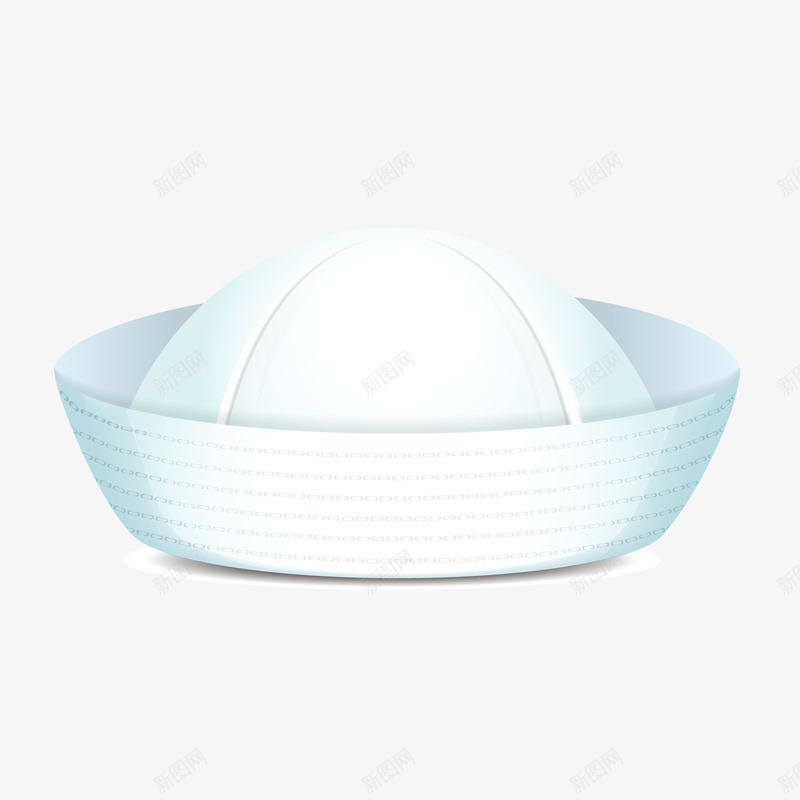 帽子png免抠素材_新图网 https://ixintu.com 3D PNG免扣图下载 圆形帽 海军帽 白色 装饰