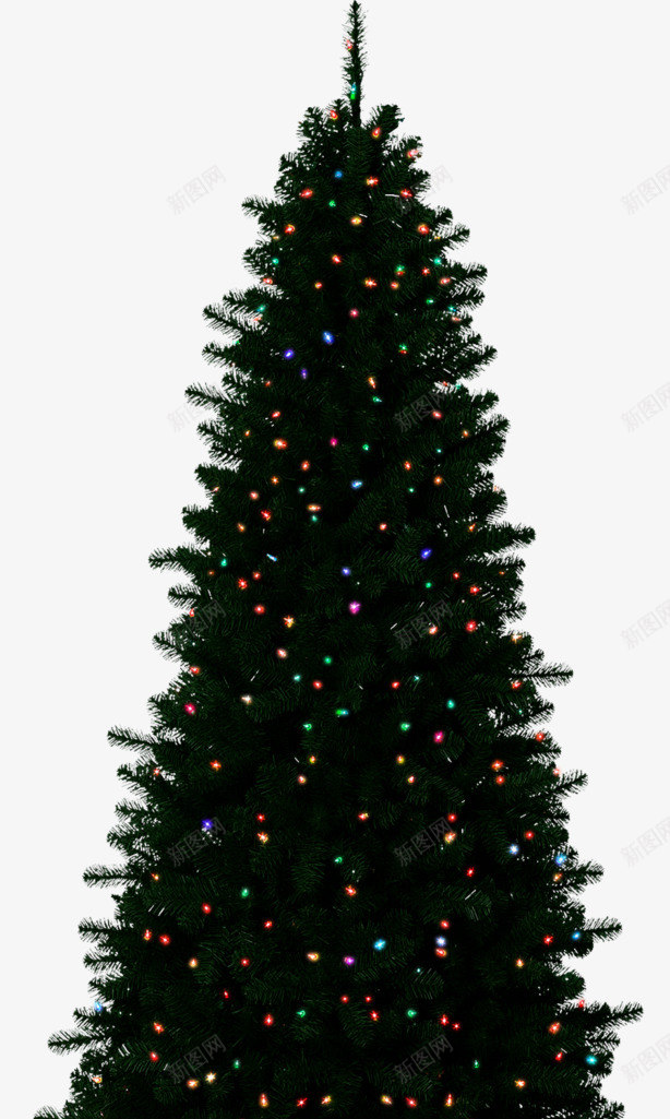 圣诞树圣诞松树彩灯圣诞树png免抠素材_新图网 https://ixintu.com 圣诞 圣诞树 彩灯 松树