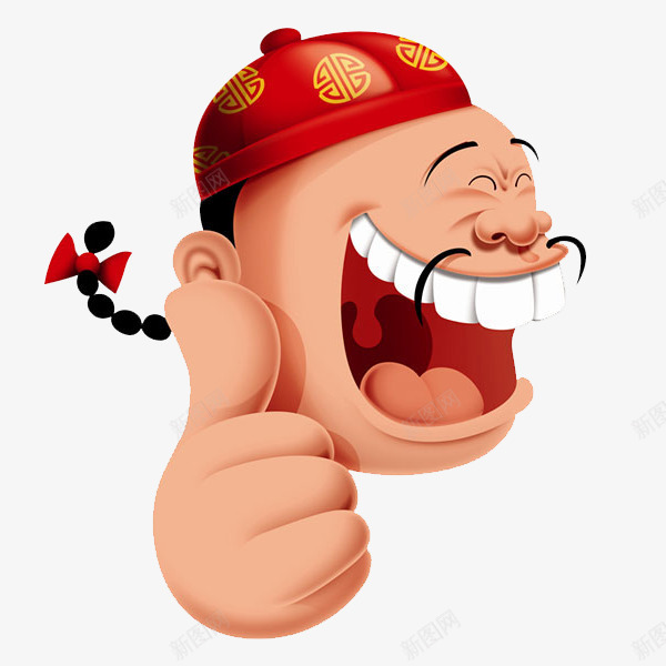 卡通版古典人物表情png免抠素材_新图网 https://ixintu.com 中国风 卡通人物 古典人物 帽子 点赞 表情