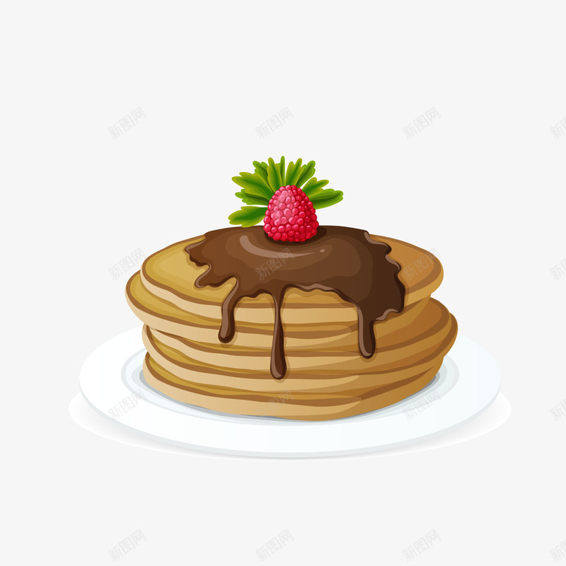 巧克力千层蛋糕png免抠素材_新图网 https://ixintu.com 千层蛋糕 卡通蛋糕 巧克力 背景装饰 草莓