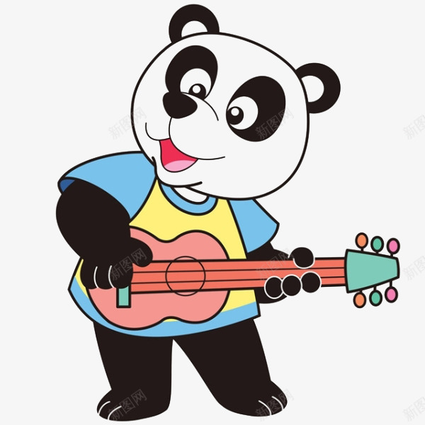 卡通小熊弹吉他png免抠素材_新图网 https://ixintu.com 卡通 吉他 小熊