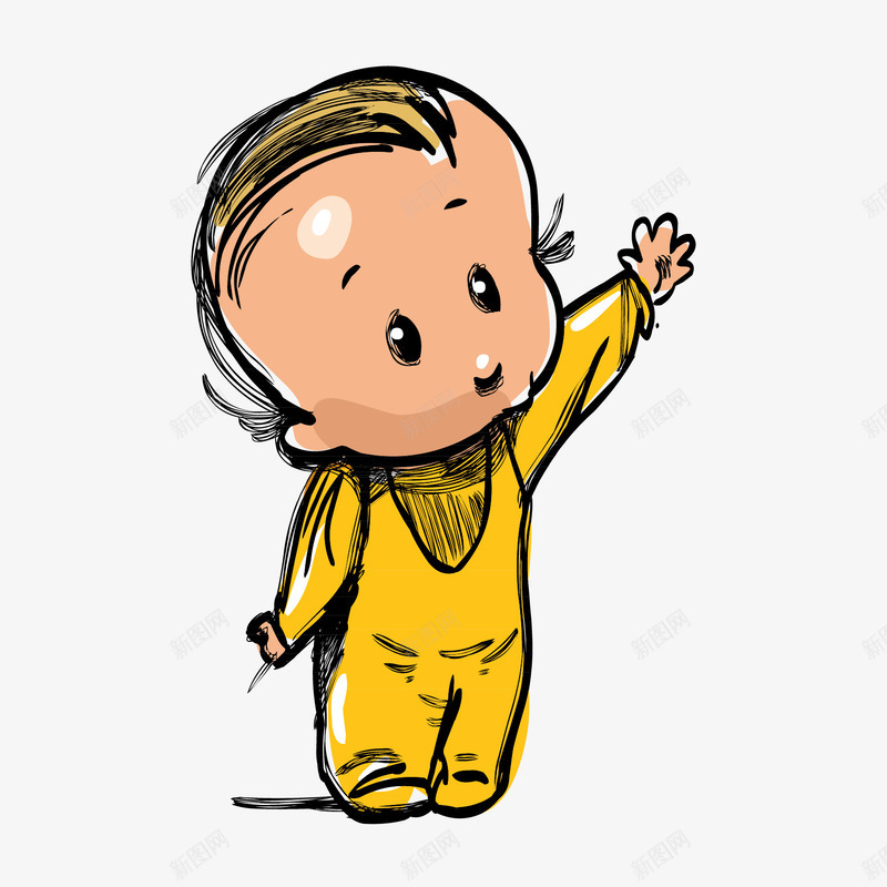 可爱卡通手绘婴儿矢量图ai免抠素材_新图网 https://ixintu.com 卡通 可爱 婴儿 手绘 母婴 矢量图