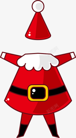 红色圣诞老人服装素材