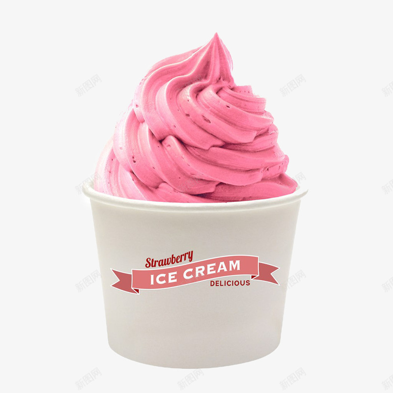 草莓味的雪糕png免抠素材_新图网 https://ixintu.com 冰淇淋 美食 草莓 雪糕 食物
