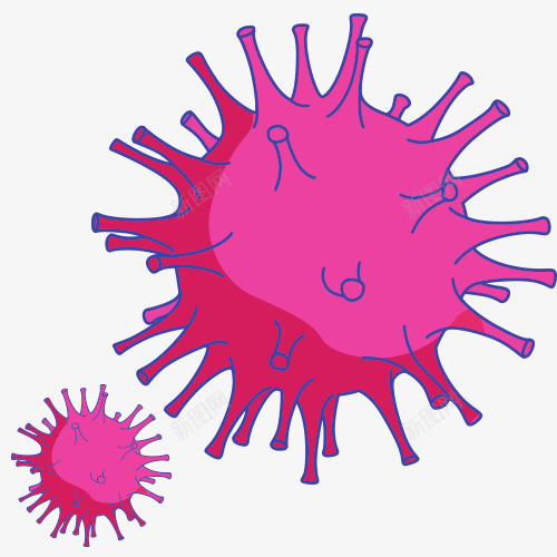 红色球体癌症病毒细胞png免抠素材_新图网 https://ixintu.com 病毒 癌症 癌细胞 细菌图