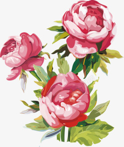 素描漂亮玫瑰花海矢量图素材