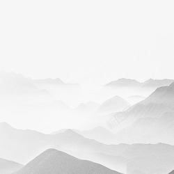 中国雾霾朦胧山脉高清图片