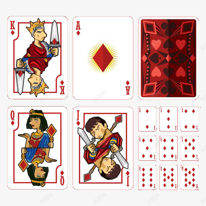 纸牌png免抠素材_新图网 https://ixintu.com 卡片 扑克 游戏
