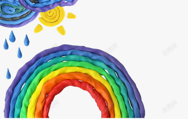 彩虹png免抠素材_新图网 https://ixintu.com 五彩 橡皮泥制作的彩虹 漂亮的彩虹 装饰图片彩虹