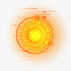 光圈免抠素材橙色科技特效高清图片