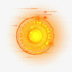 橙色光圈橙色科技特效高清图片