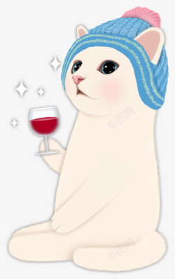 喝红酒的人们喝红酒的猫咪高清图片