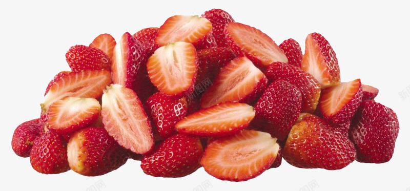 草莓食材png免抠素材_新图网 https://ixintu.com 一堆草莓 切半的草莓 成熟 水果 草莓 草莓味甜点原料 诱人