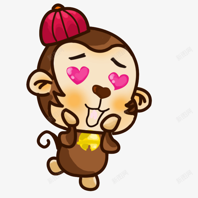 猴子卡通猴子期待表情png免抠素材_新图网 https://ixintu.com 卡通 期待 期待表情 猴子 表情