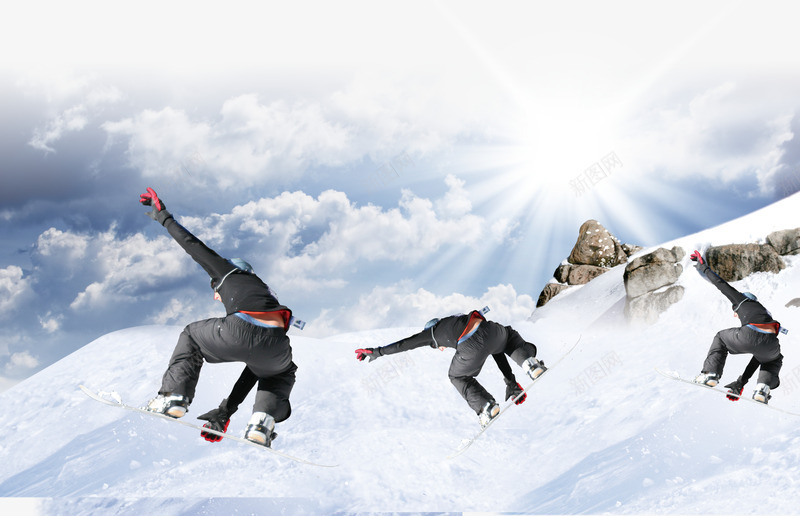 滑雪png免抠素材_新图网 https://ixintu.com 企业宣传画 企业文化 体育 创意素材 展板 挑战 滑雪 超越自我 运动