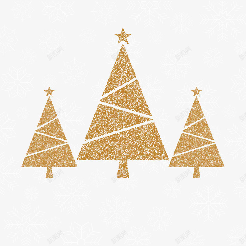 圣诞节主题金色圣诞树png免抠素材_新图网 https://ixintu.com 主题 圣诞树 圣诞节 金色