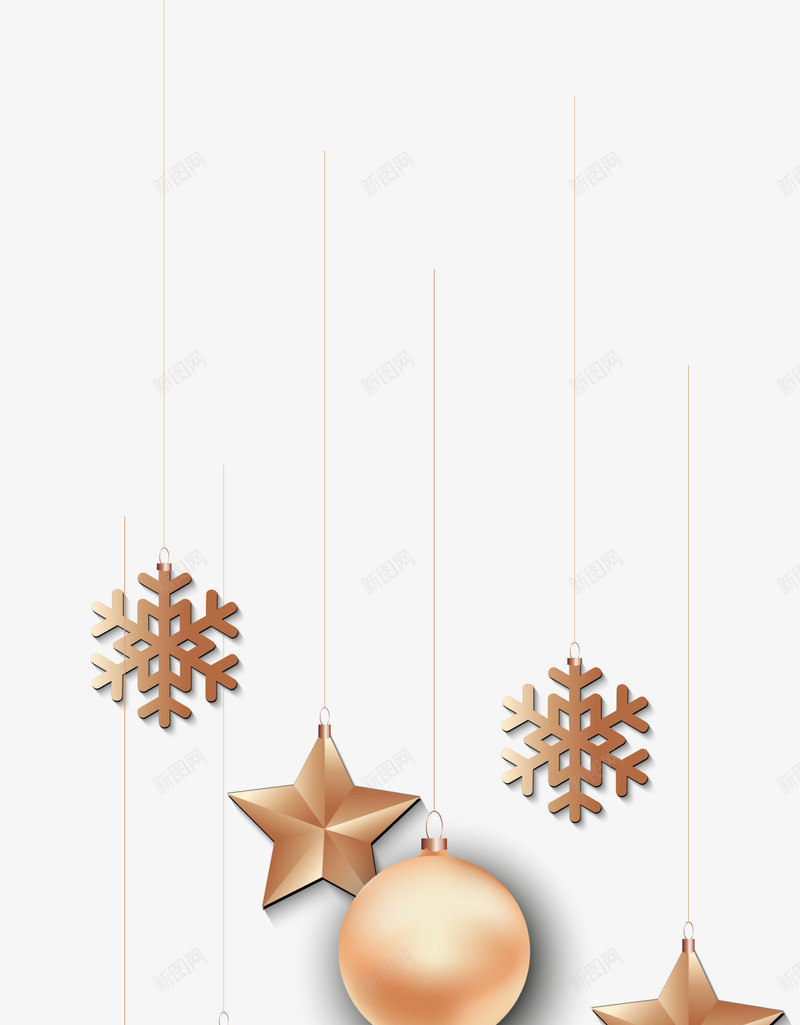 圣诞节金色圣诞球png免抠素材_新图网 https://ixintu.com 圣诞节挂饰 星星挂饰 金色圣诞球 金色星星 金色雪花 雪花挂饰