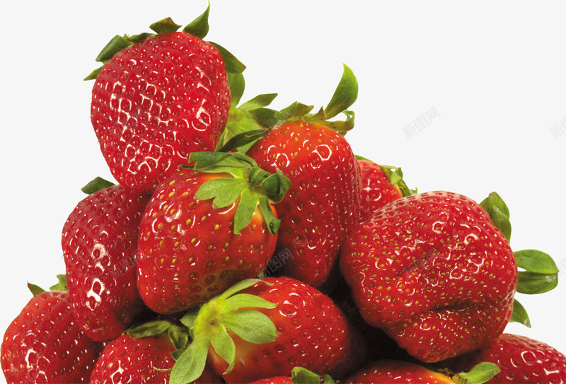一堆红色草莓png免抠素材_新图网 https://ixintu.com 手绘 水果 红色 草莓