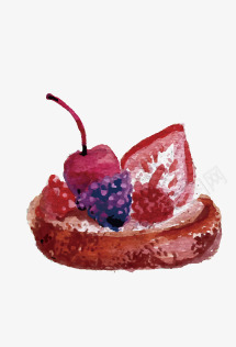 草莓蛋糕甜点手绘png免抠素材_新图网 https://ixintu.com 手绘 甜点 草莓 蛋糕