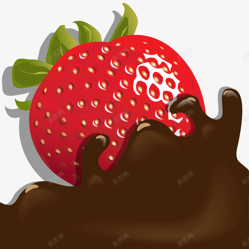 水果草莓巧克力装饰图png免抠素材_新图网 https://ixintu.com 巧克力 巧克力酱 水果 甜点 美味 草莓 装饰图