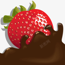 水果草莓巧克力装饰图素材