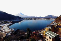 美丽马瑟森湖日本富士山美景高清图片