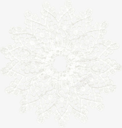 蕾丝雪花漂浮白色花纹雪花高清图片