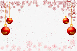 雪花框架红色圣诞节框架高清图片