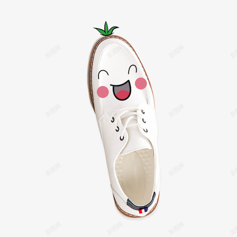 笑脸鞋子png免抠素材_新图网 https://ixintu.com 卡通 白色 白鞋 笑脸 表情鞋子 鞋