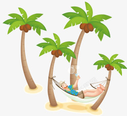 度假椅躺在吊椅上的人高清图片
