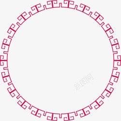 紫色古典圆形框架素材