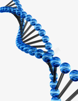 DNA分子结构图蓝色几何化学科技元素高清图片