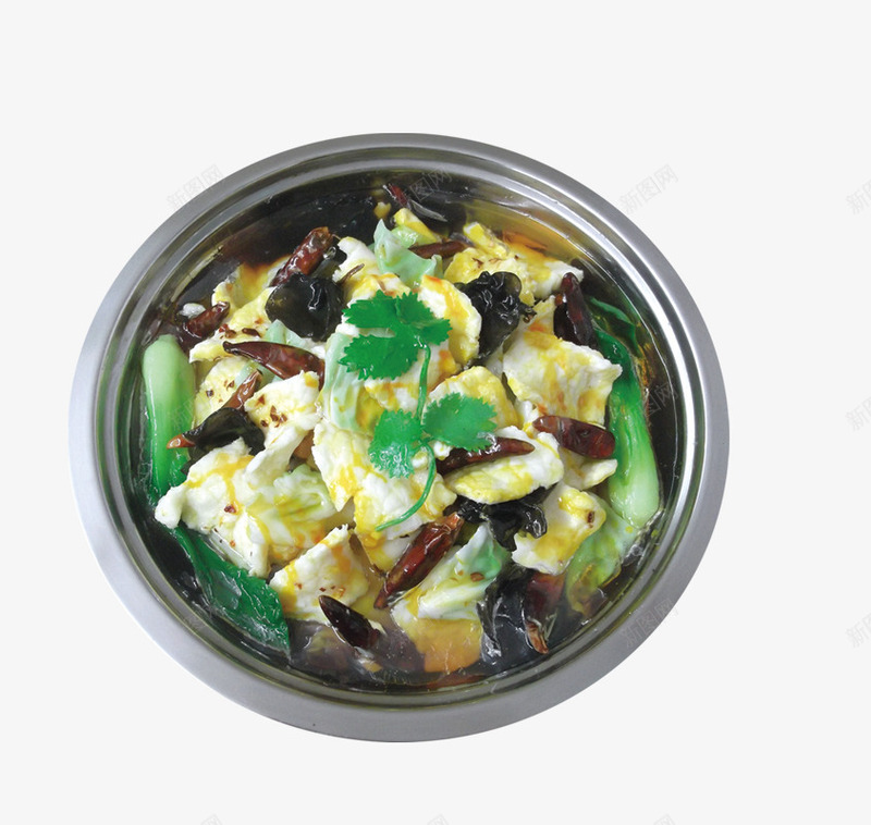 水煮肉片png免抠素材_新图网 https://ixintu.com 上海青 产品实物 家常菜 蔬菜 辣椒 青菜