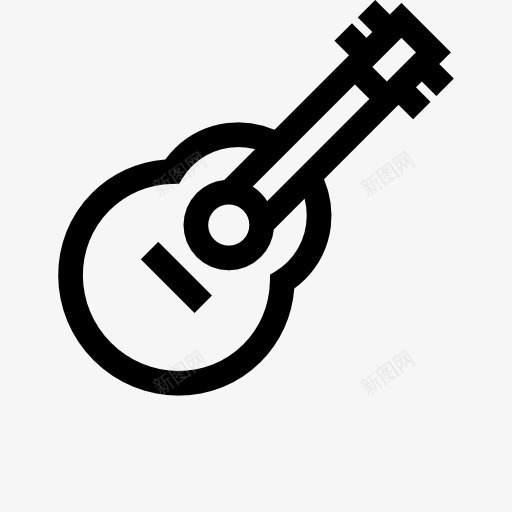 吉他图标png_新图网 https://ixintu.com 乐器 传统的西班牙吉他 弦乐器 音乐