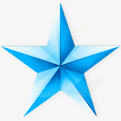 圣诞礼物装饰物蓝色立体星星图标图标