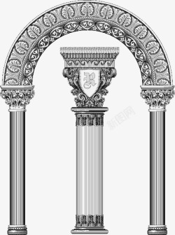 柱廊希腊柱子高清图片