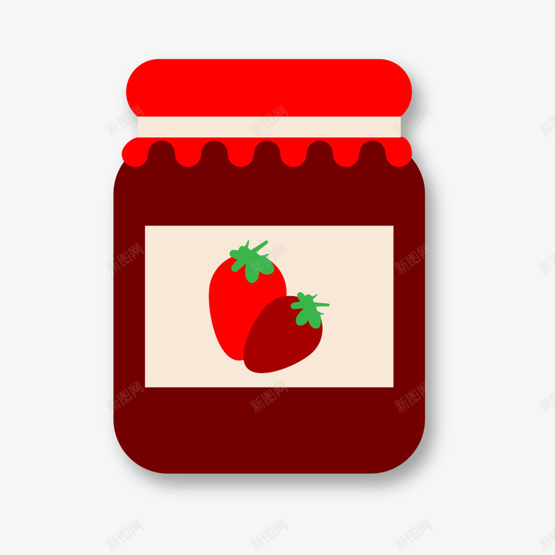 手绘草莓罐头png免抠素材_新图网 https://ixintu.com 手绘 手绘草莓罐头 罐头 美食 草莓 食物