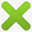 绿色的叉号icon图标图标